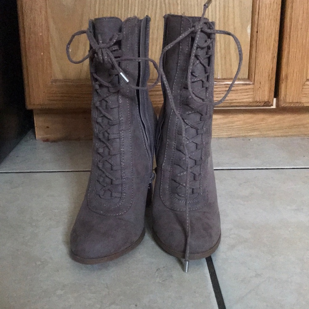 Tan booties